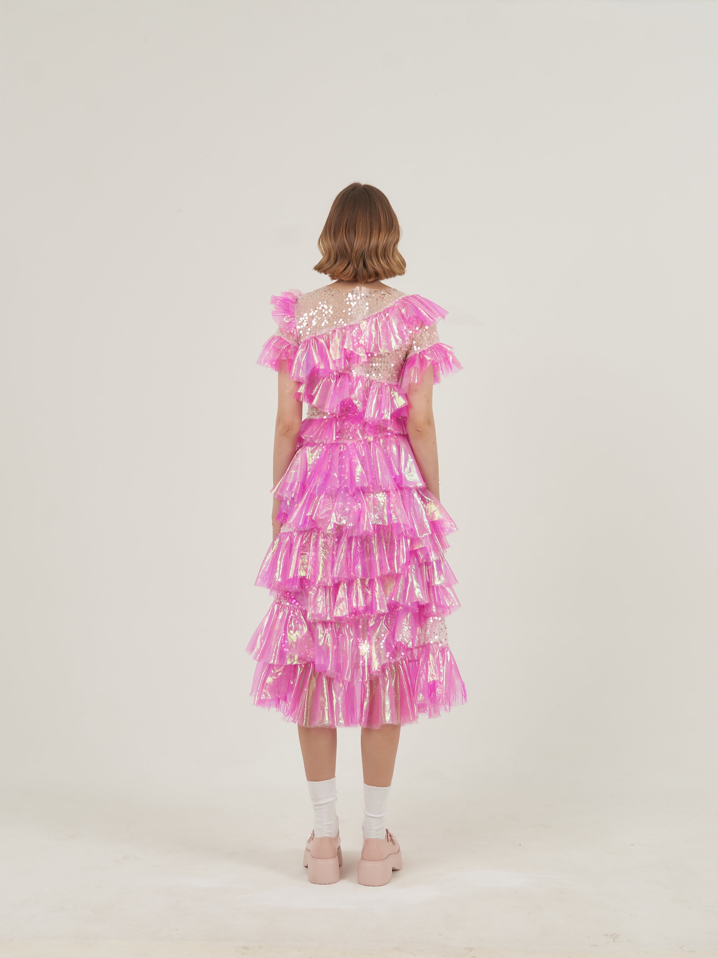 Pink Sequin Party Dress