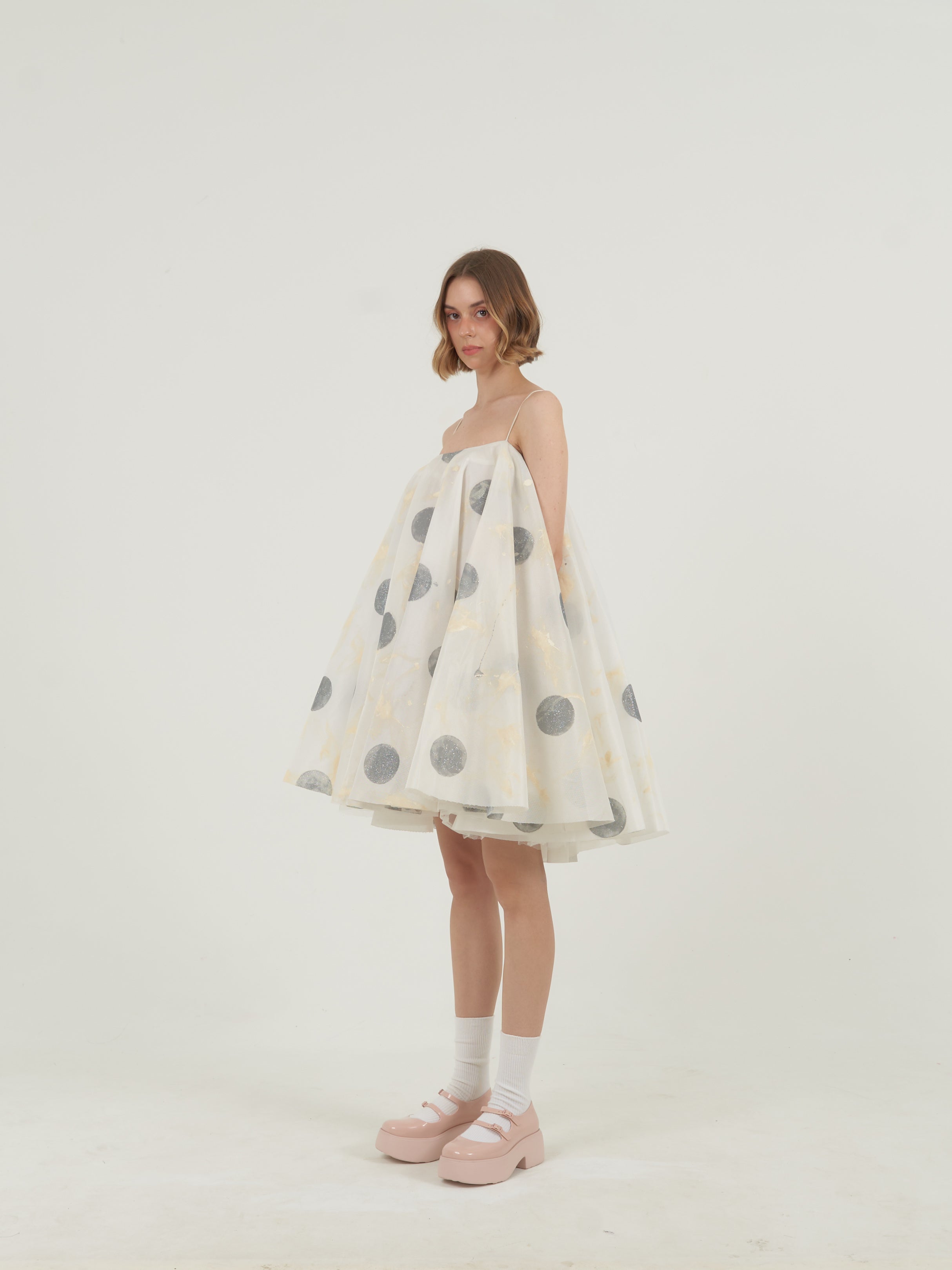 White Polka Dots Dress