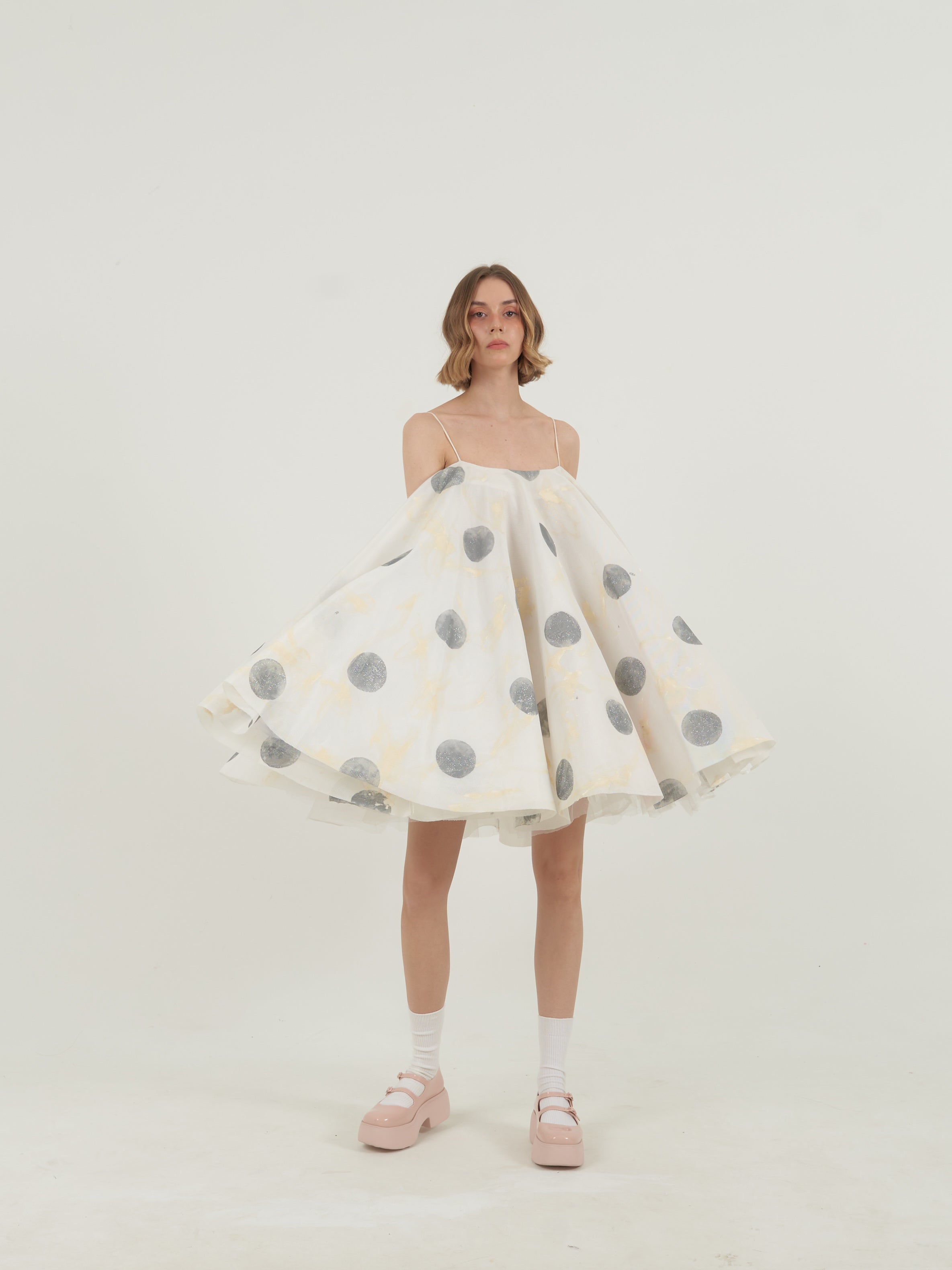 White Polka Dots Dress